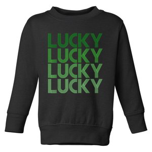 Retro Green Lucky Design For St. Particks Day Toddler Sweatshirt