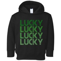 Retro Green Lucky Design For St. Particks Day Toddler Hoodie