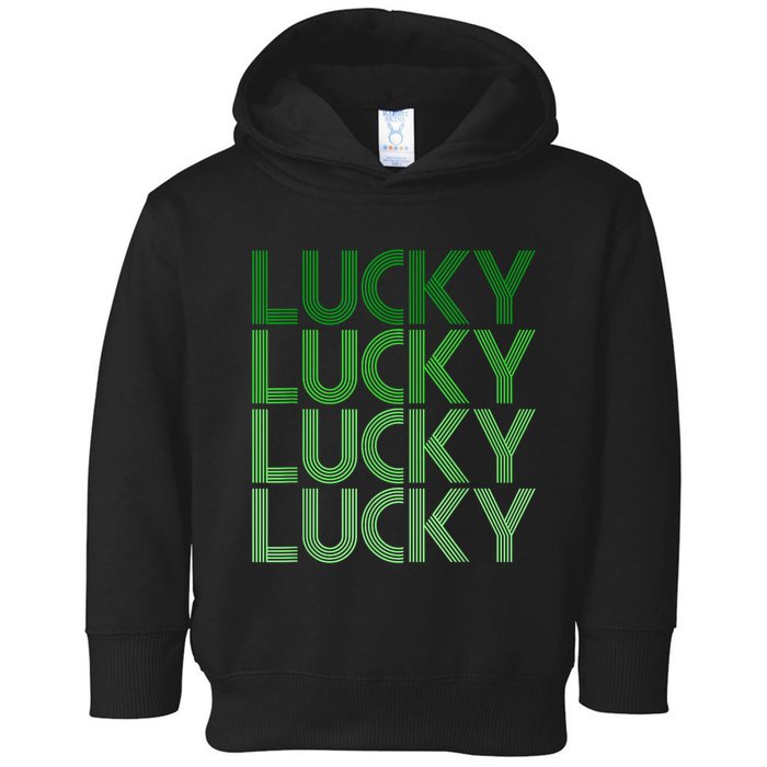 Retro Green Lucky Design For St. Particks Day Toddler Hoodie