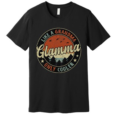 Retro Glamma Like A Grandma Only Cooler Mother's Day Premium T-Shirt