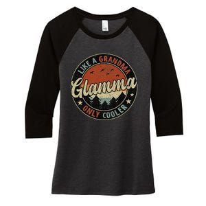 Retro Glamma Like A Grandma Only Cooler Mother's Day Women's Tri-Blend 3/4-Sleeve Raglan Shirt