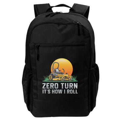 Retro Gardener Lawn Mowing Zero Turn ItS How I Roll Daily Commute Backpack