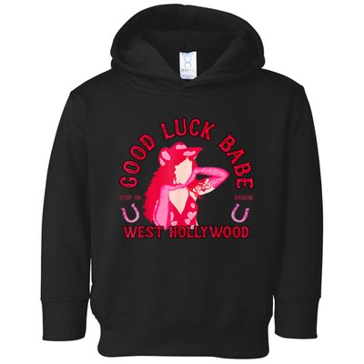 Retro Good Luck Babe Western Cowgirl Pony Club Disco Toddler Hoodie