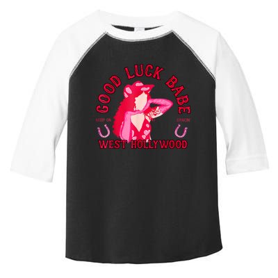 Retro Good Luck Babe Western Cowgirl Pony Club Disco Toddler Fine Jersey T-Shirt