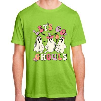 Retro Groovy Let's Go Ghouls Halloween Ghost Outfit Costume Gift Adult ChromaSoft Performance T-Shirt