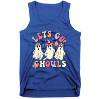 Retro Groovy Let's Go Ghouls Halloween Ghost Outfit Costume Gift Tank Top