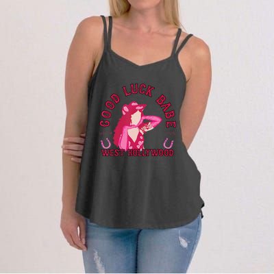 Retro Good Luck Babe Western Cowgirl Pony Club Disco Gift Women's Strappy Tank