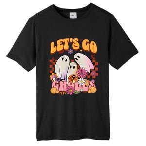 Retro Groovy Lets Go Ghouls Halloween Ghost Costumes Funny Gift Cool Gift Tall Fusion ChromaSoft Performance T-Shirt