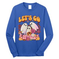 Retro Groovy Lets Go Ghouls Halloween Ghost Costumes Funny Gift Cool Gift Long Sleeve Shirt