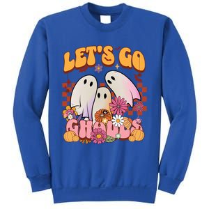 Retro Groovy Lets Go Ghouls Halloween Ghost Costumes Funny Gift Cool Gift Sweatshirt