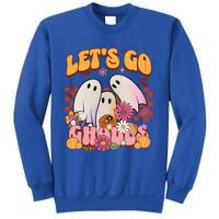 Retro Groovy Lets Go Ghouls Halloween Ghost Costumes Funny Gift Cool Gift Sweatshirt