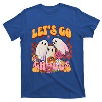 Retro Groovy Lets Go Ghouls Halloween Ghost Costumes Funny Gift Cool Gift T-Shirt