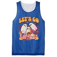 Retro Groovy Lets Go Ghouls Halloween Ghost Costumes Funny Gift Cool Gift Mesh Reversible Basketball Jersey Tank