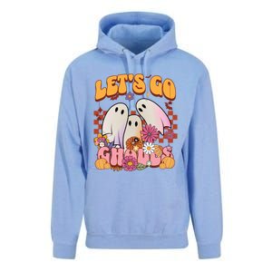 Retro Groovy Lets Go Ghouls Halloween Ghost Costumes Funny Gift Cool Gift Unisex Surf Hoodie