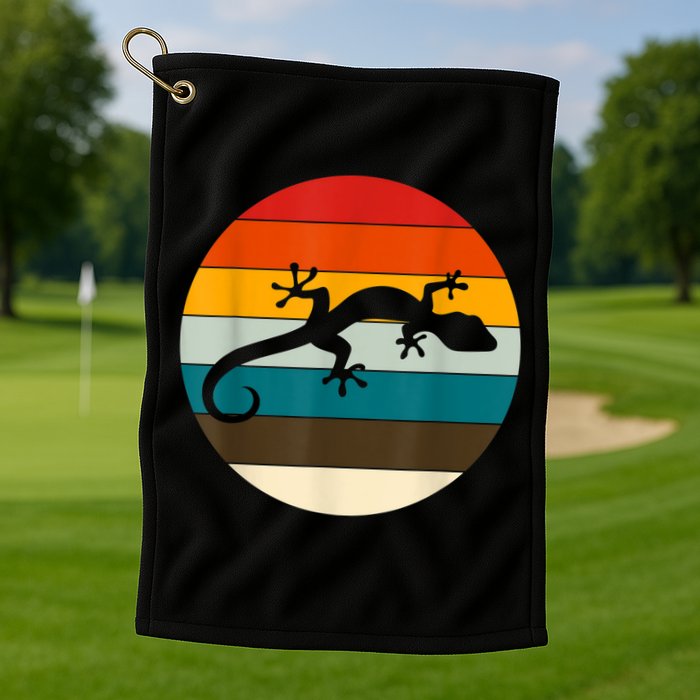 Retile Gecko Lizard Gecko Golf Towel