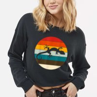 Retile Gecko Lizard Gecko Cropped Pullover Crew