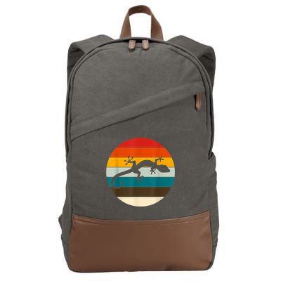 Retile Gecko Lizard Gecko Cotton Canvas Backpack