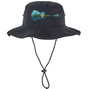 retro Guitar Lake Reflections Night Sky and Moon Legacy Cool Fit Booney Bucket Hat