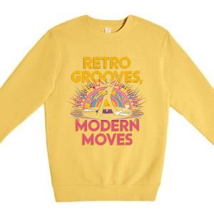 Retro Grooves Modern Moves Vinyl Fan Premium Crewneck Sweatshirt