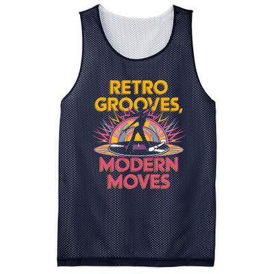 Retro Grooves Modern Moves Vinyl Fan Mesh Reversible Basketball Jersey Tank