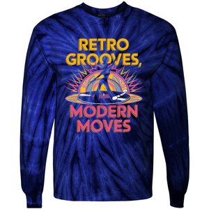 Retro Grooves Modern Moves Vinyl Fan Tie-Dye Long Sleeve Shirt