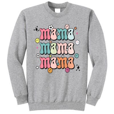 Retro Groovy Mama Matching Family Mother's Day Party Tall Sweatshirt