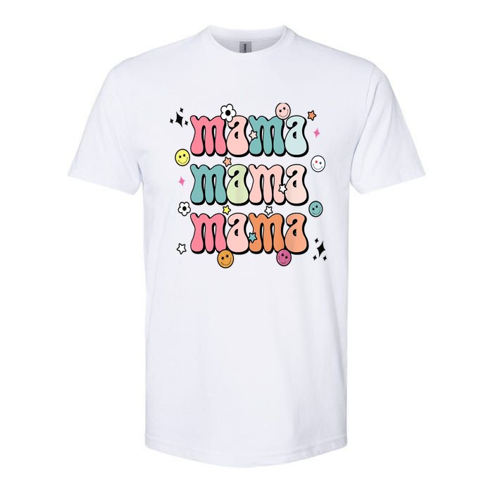 Retro Groovy Mama Matching Family Mother's Day Party Softstyle® CVC T-Shirt