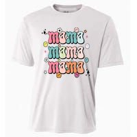 Retro Groovy Mama Matching Family Mother's Day Party Cooling Performance Crew T-Shirt