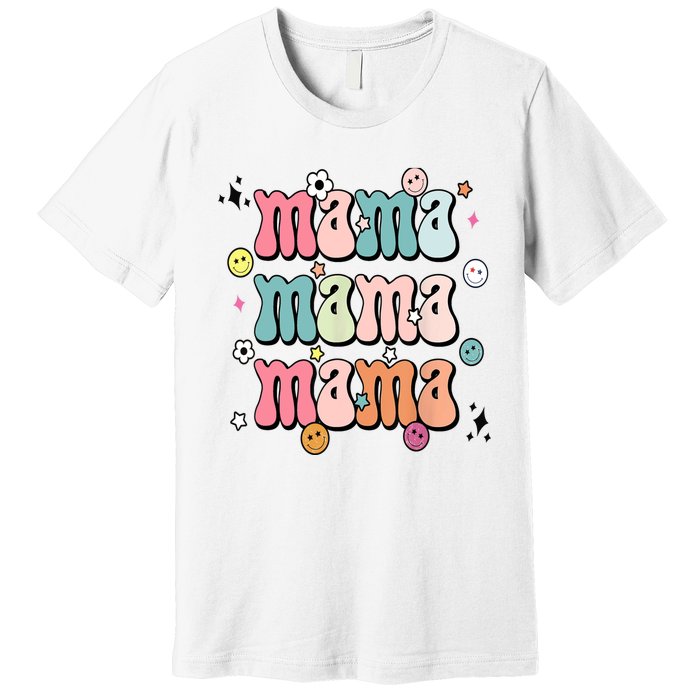 Retro Groovy Mama Matching Family Mother's Day Party Premium T-Shirt