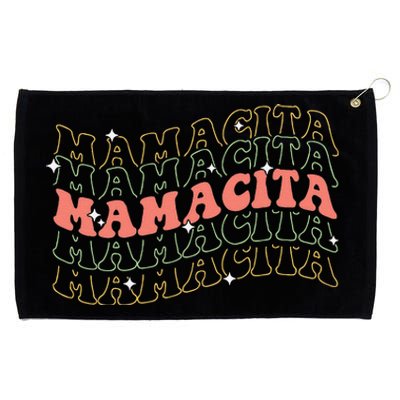 Retro Groovy Mamacita Mexican Mom Mothers Day Cinco De Mayo Grommeted Golf Towel