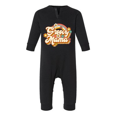 Retro Groovy Mama Family Birthday 60s 70s Hippie Costume Infant Fleece One Piece