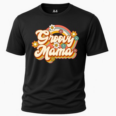 Retro Groovy Mama Family Birthday 60s 70s Hippie Costume Cooling Performance Crew T-Shirt