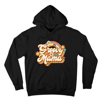 Retro Groovy Mama Family Birthday 60s 70s Hippie Costume Hoodie