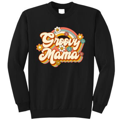 Retro Groovy Mama Family Birthday 60s 70s Hippie Costume Sweatshirt