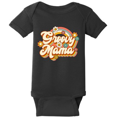 Retro Groovy Mama Family Birthday 60s 70s Hippie Costume Baby Bodysuit