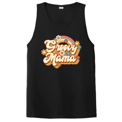 Retro Groovy Mama Family Birthday 60s 70s Hippie Costume PosiCharge Competitor Tank