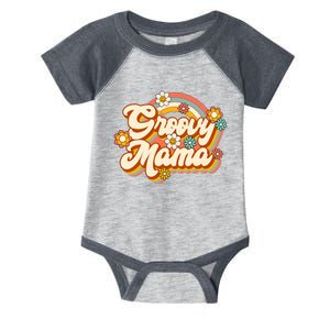 Retro Groovy Mama Family Birthday 60s 70s Hippie Costume Infant Baby Jersey Bodysuit