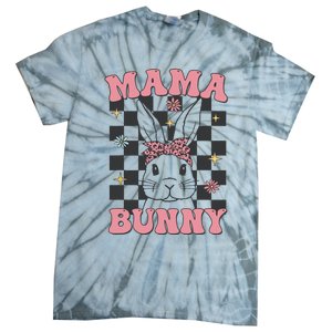 Retro Groovy Mama Bunny Matching Family Easter Mom Mother Tie-Dye T-Shirt