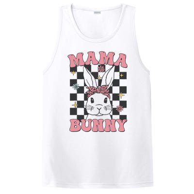 Retro Groovy Mama Bunny Matching Family Easter Mom Mother PosiCharge Competitor Tank