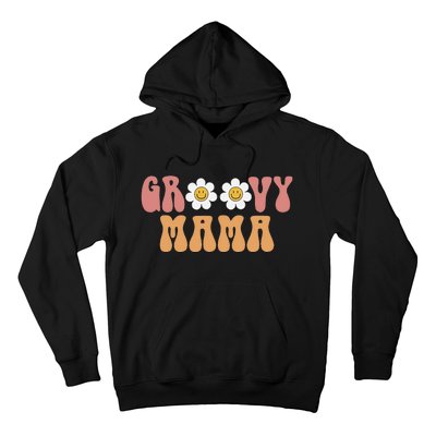 Retro Groovy Mama 70s Aesthetic 1970's Mother's Day Hoodie