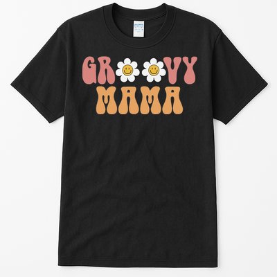 Retro Groovy Mama 70s Aesthetic 1970's Mother's Day Tall T-Shirt