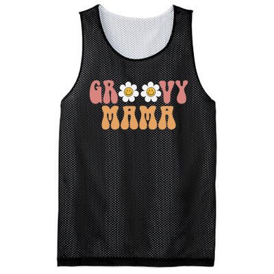 Retro Groovy Mama 70s Aesthetic 1970's Mother's Day Mesh Reversible Basketball Jersey Tank