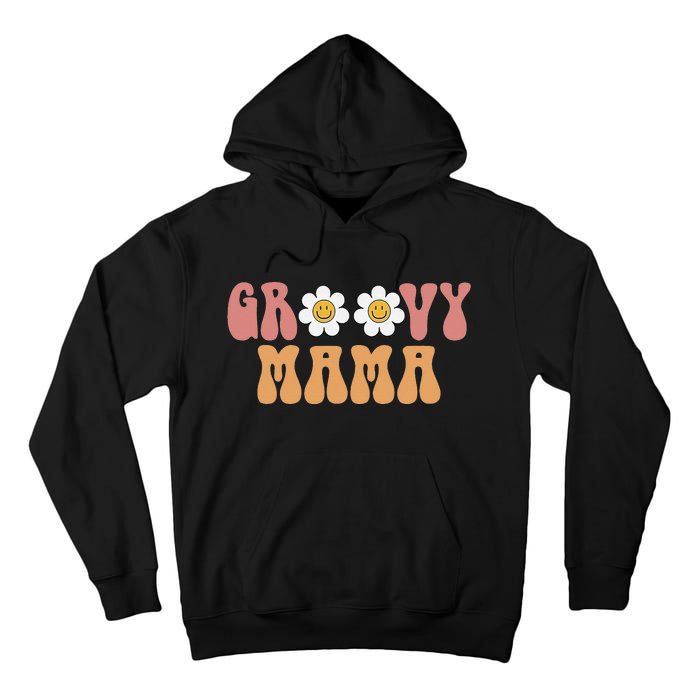 Retro Groovy Mama 70s Aesthetic 1970's Mother's Day Tall Hoodie