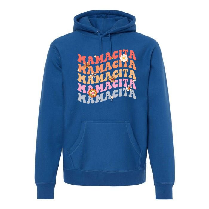 Retro Groovy Mamacita Cinco De Mayo Mexican Mom Fiesta Cool Gift Premium Hoodie