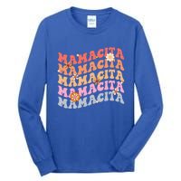 Retro Groovy Mamacita Cinco De Mayo Mexican Mom Fiesta Cool Gift Tall Long Sleeve T-Shirt