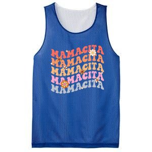 Retro Groovy Mamacita Cinco De Mayo Mexican Mom Fiesta Cool Gift Mesh Reversible Basketball Jersey Tank