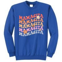 Retro Groovy Mamacita Cinco De Mayo Mexican Mom Fiesta Cool Gift Tall Sweatshirt