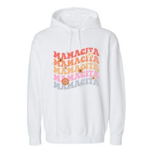 Retro Groovy Mamacita Cinco De Mayo Mexican Mom Fiesta Cool Gift Garment-Dyed Fleece Hoodie