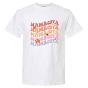 Retro Groovy Mamacita Cinco De Mayo Mexican Mom Fiesta Cool Gift Garment-Dyed Heavyweight T-Shirt