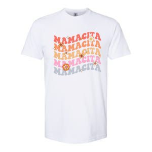 Retro Groovy Mamacita Cinco De Mayo Mexican Mom Fiesta Cool Gift Softstyle CVC T-Shirt